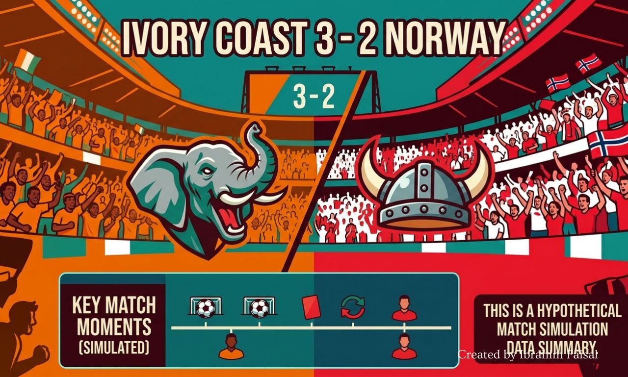Costa de Marfil vs Noruega match