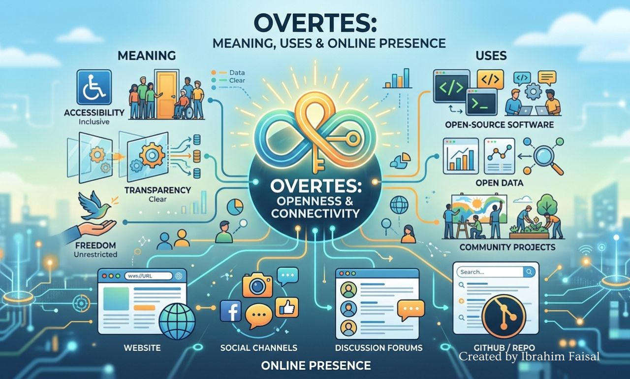 Illustration representing the keyword Overtes with a modern digital and online search concept.