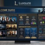 Luxsure TV online streaming platform displayed on a smart television