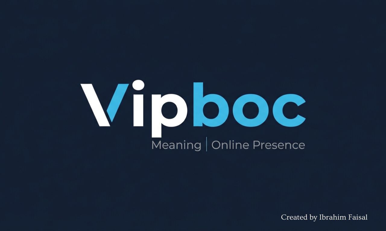 Vipboc name displayed in a modern digital design.