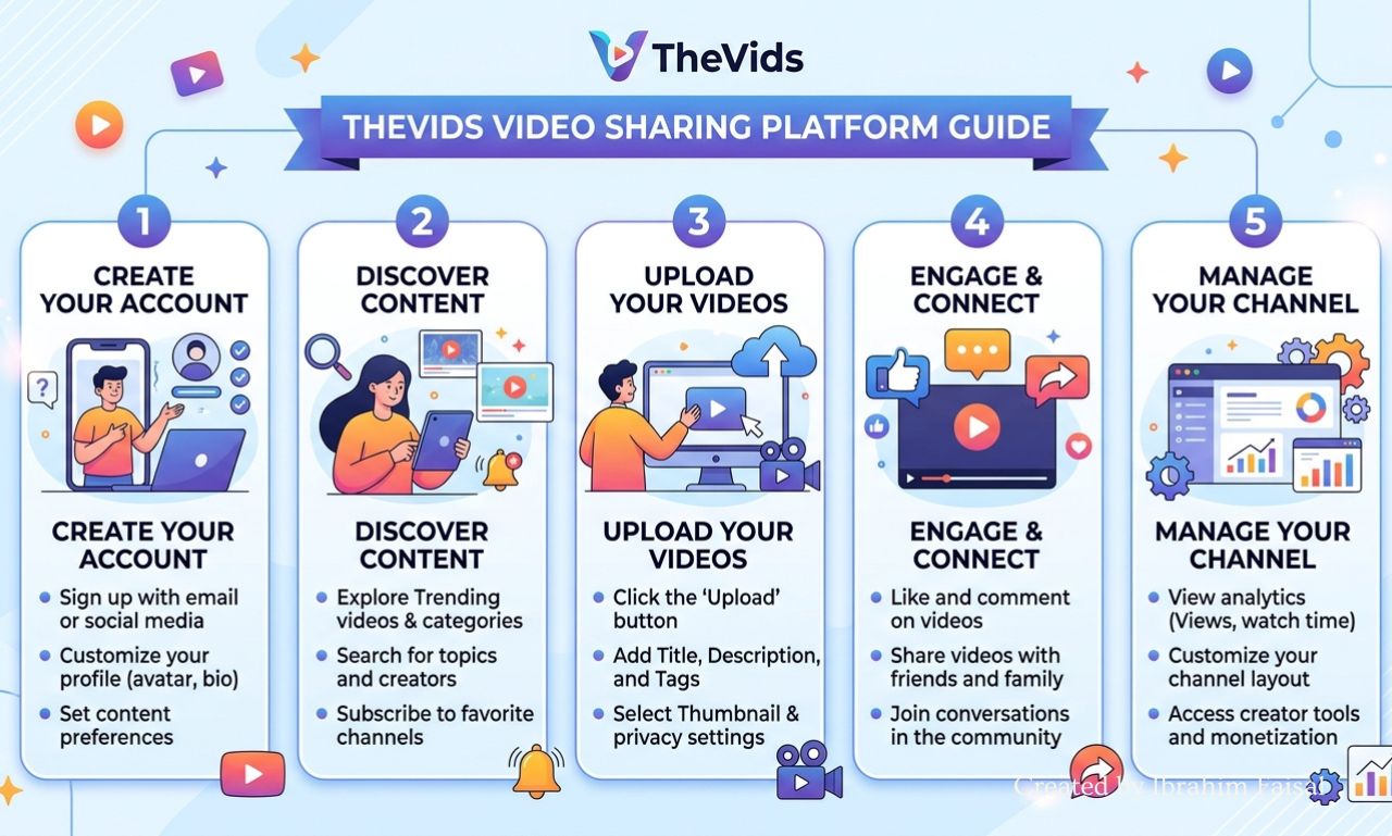 TheVids website homepage with video thumbnails.